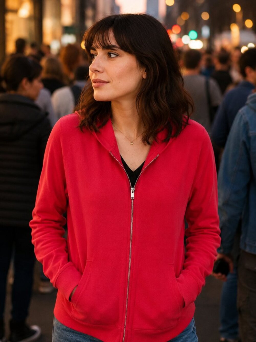 cabi Coral Zip-Up Hooded Sweater Jacket XS